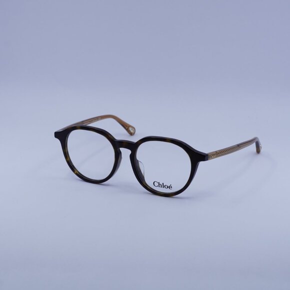 Chloe CH0012OA 004 Eyeglasses Havana/Brown 50mm Round Frame - Picture 5 of 11